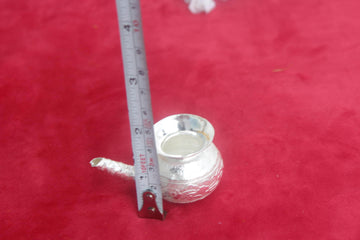 small Silver Plated Loti Zari for Home Temple (Seva Zari), Return Gifts for Housewarming, Pooja Items for Gift, Pooja Kalash Loti