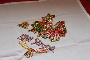 Hastmelap Rumal – Wedding Ceremony Rumal for Couple | Traditional Indian Wedding Accessory with Couple or Dolly Design, Hindu Wedding Cloth