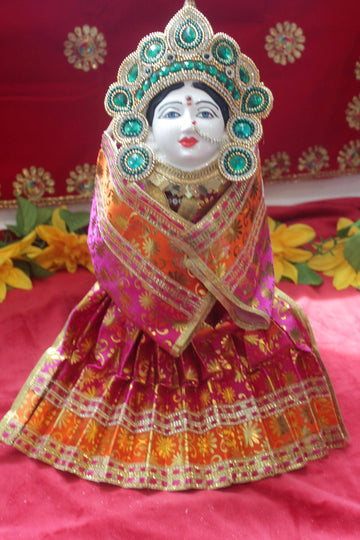 Ammavaru Kalasam Drape kalasam drape for varalakshmi ammavaru. This can be draped around the kalasam with just a velcro.