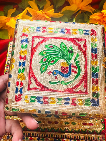 Handcrafted Peacock Wooden Bajot / Traditional Indian Chowki/ Puja Decor / Home Mandir Stand / Wedding for pooja items / god aasan / bajot