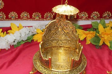 God sinhasan for pooja mandir , loddu goppal singhsan ,aasan for ganesha ,small metal singhasan , krishna aasan ,god aasan , thakor ji aasan