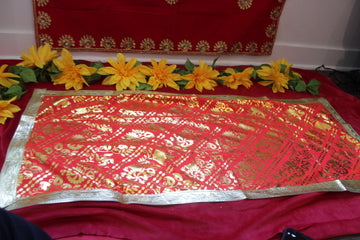 chundari for god, green Sundari aasan, clothes for placing Gods, temple, Navratri pooja kapda, wedding puja, Mata ki chunari,