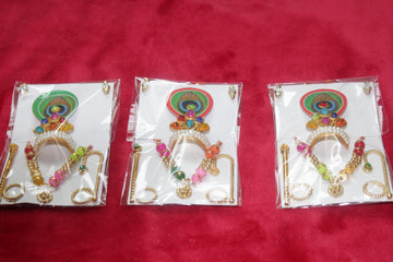 Beautiful jewelry for Krishna /size  1 to 5 Laddu Gopal haar Mukut set/crown necklace earrings set