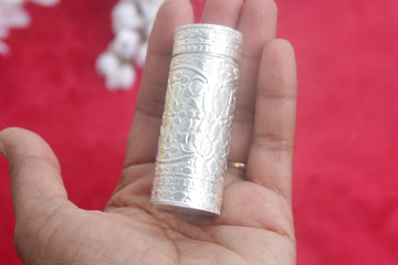 beautifull designer German silver dabbi Diwali gifts, pooja return gift, Navratri return gift, pooja items, small silver , parshad bowl